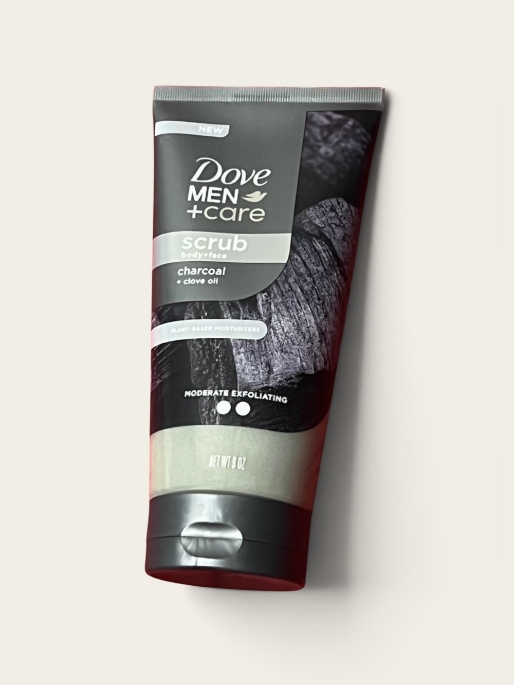 Dove Men+Care Charcoal Scrub. Body and face.